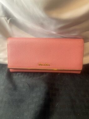 Prada Pink long wallet w/ ID card holder see pics